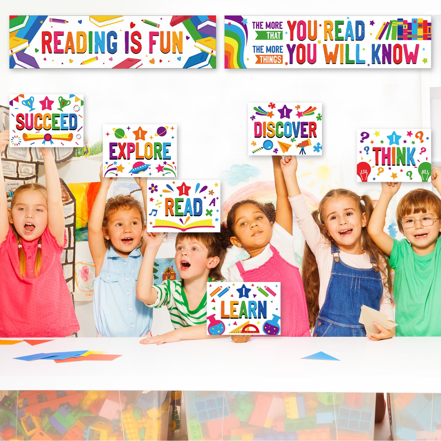 Reading Banner and Poster Set Classroom Decorations