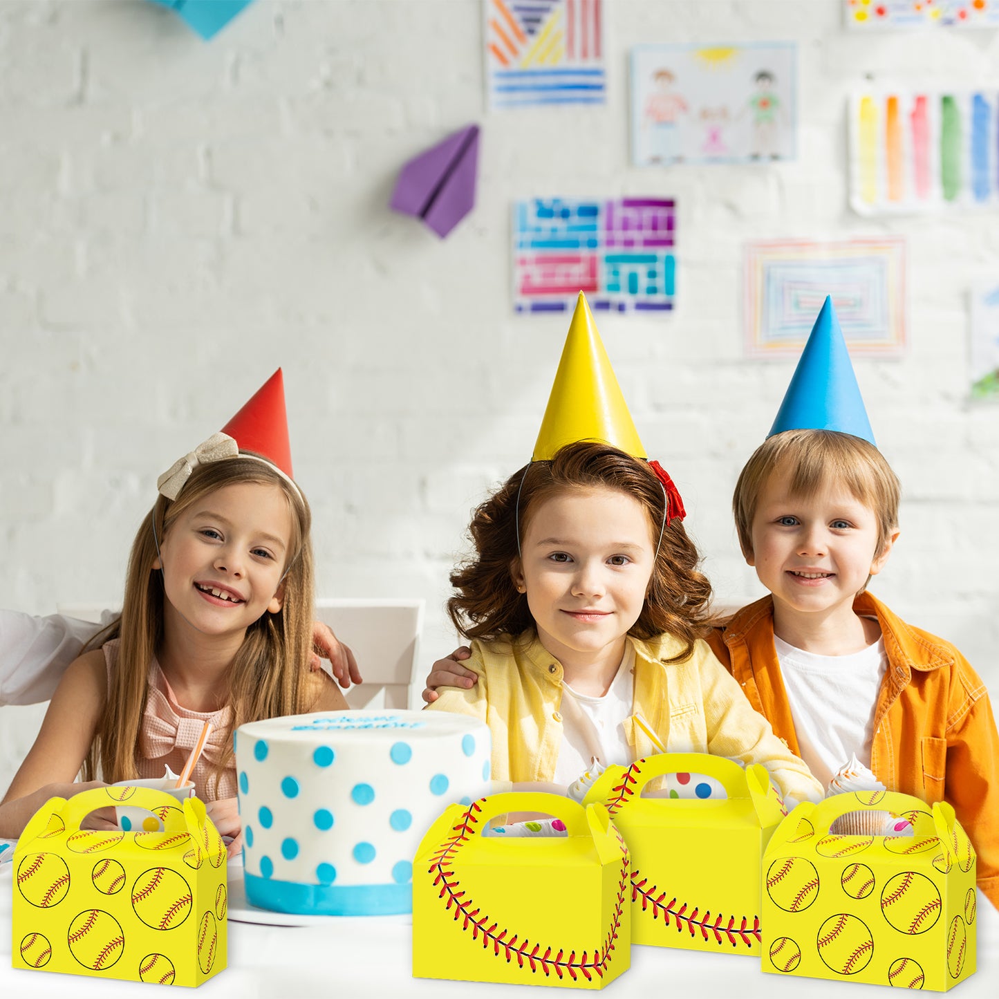 Softball Party Gift Treat Box - Sports & Softball Themes
