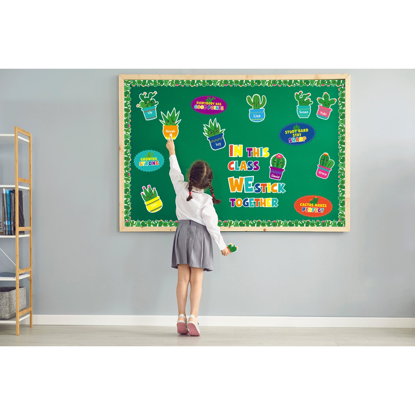 45pcs Cactus Classroom Bulletin Board Decoration Set