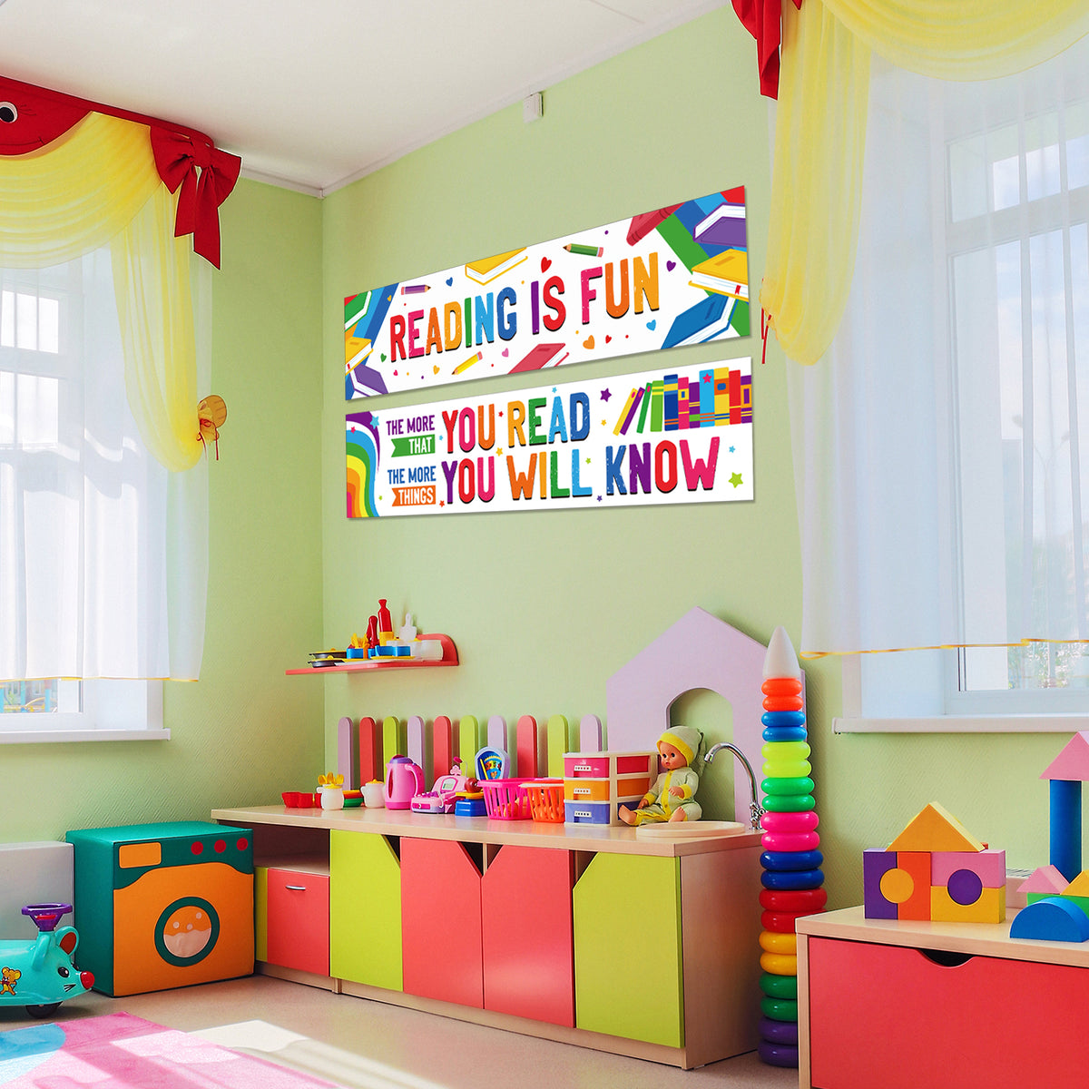 Classroom Decorations Reading Banner and Poster Reading is Fun