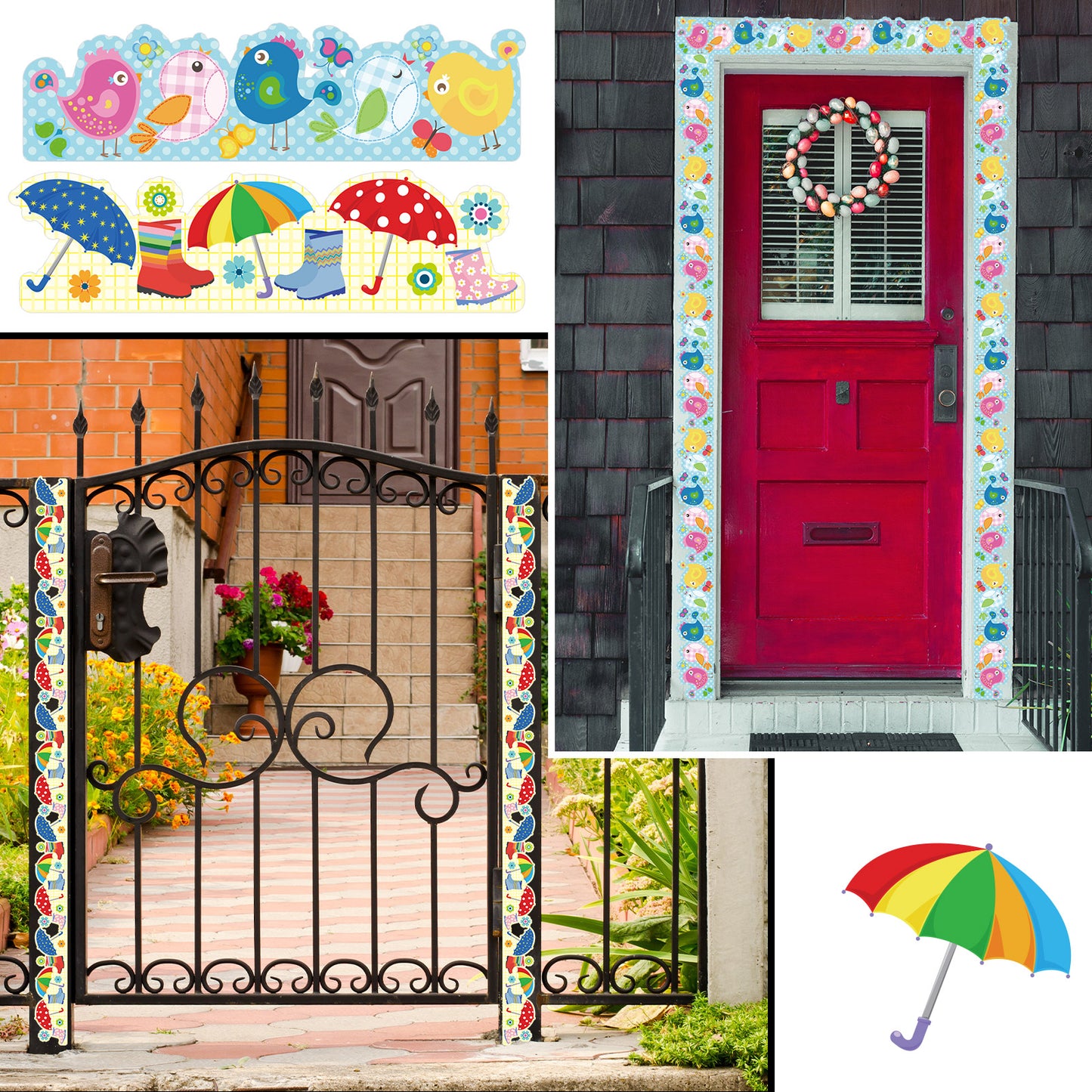 69ft Spring Bulletin Board Borders Colorful Birds Bulletin Board Trim Border Paper