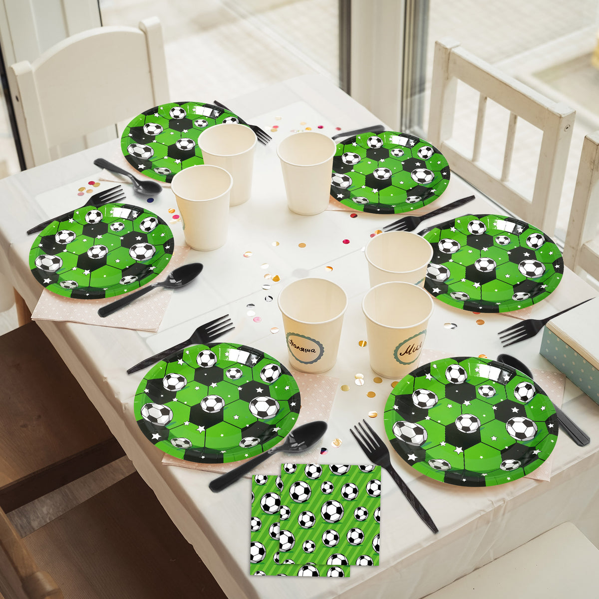 Soccer Napkins - sports or Soccer party Supplies - 50 counts