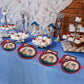 96 Pieces Oh Boy Buffalo Baby Shower Tableware Set Paper Plates Napkins Forks for 24 Guests