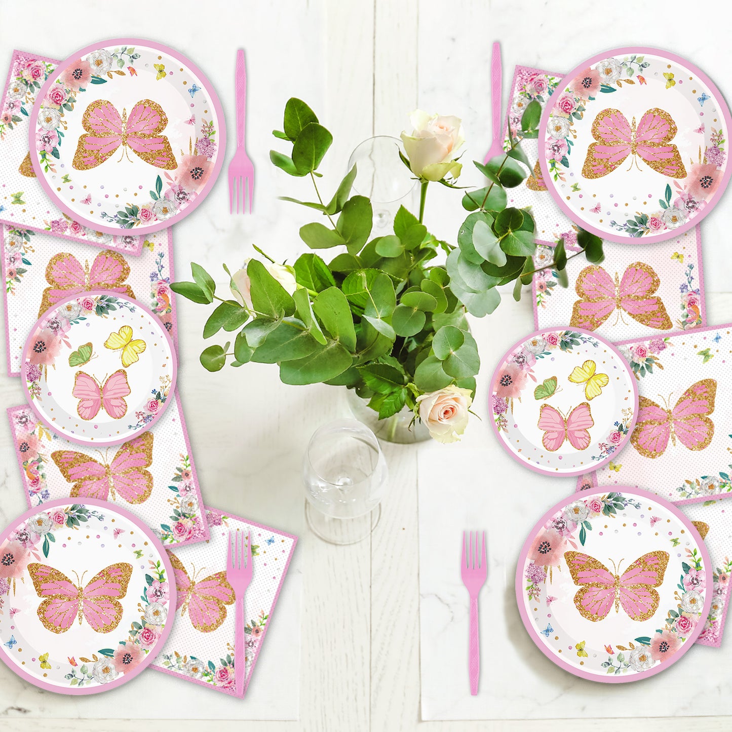 Butterfly Party Tableware set - Summer & Spring Themes
