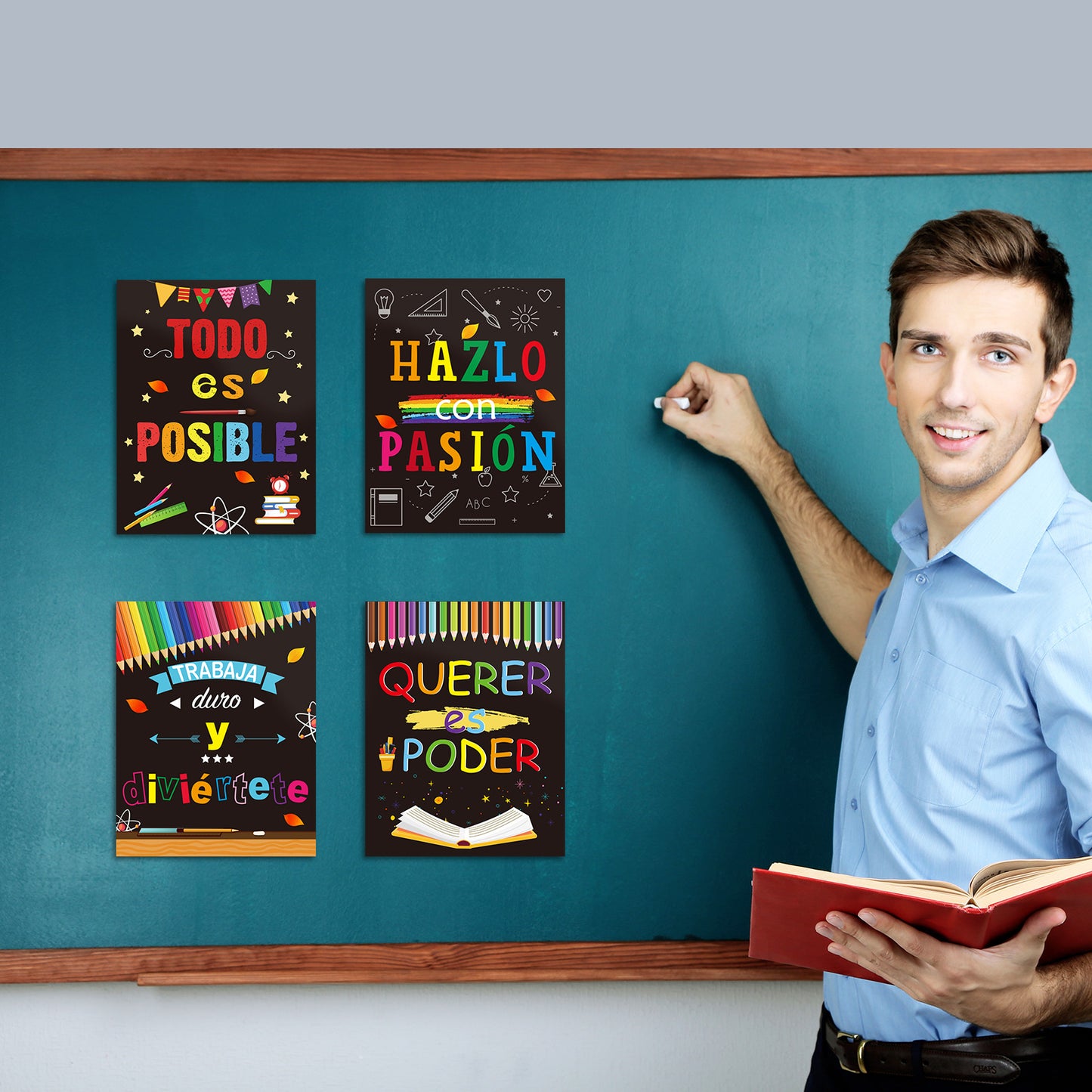 13 Pieces Bienvenidos Sign Spanish Posters