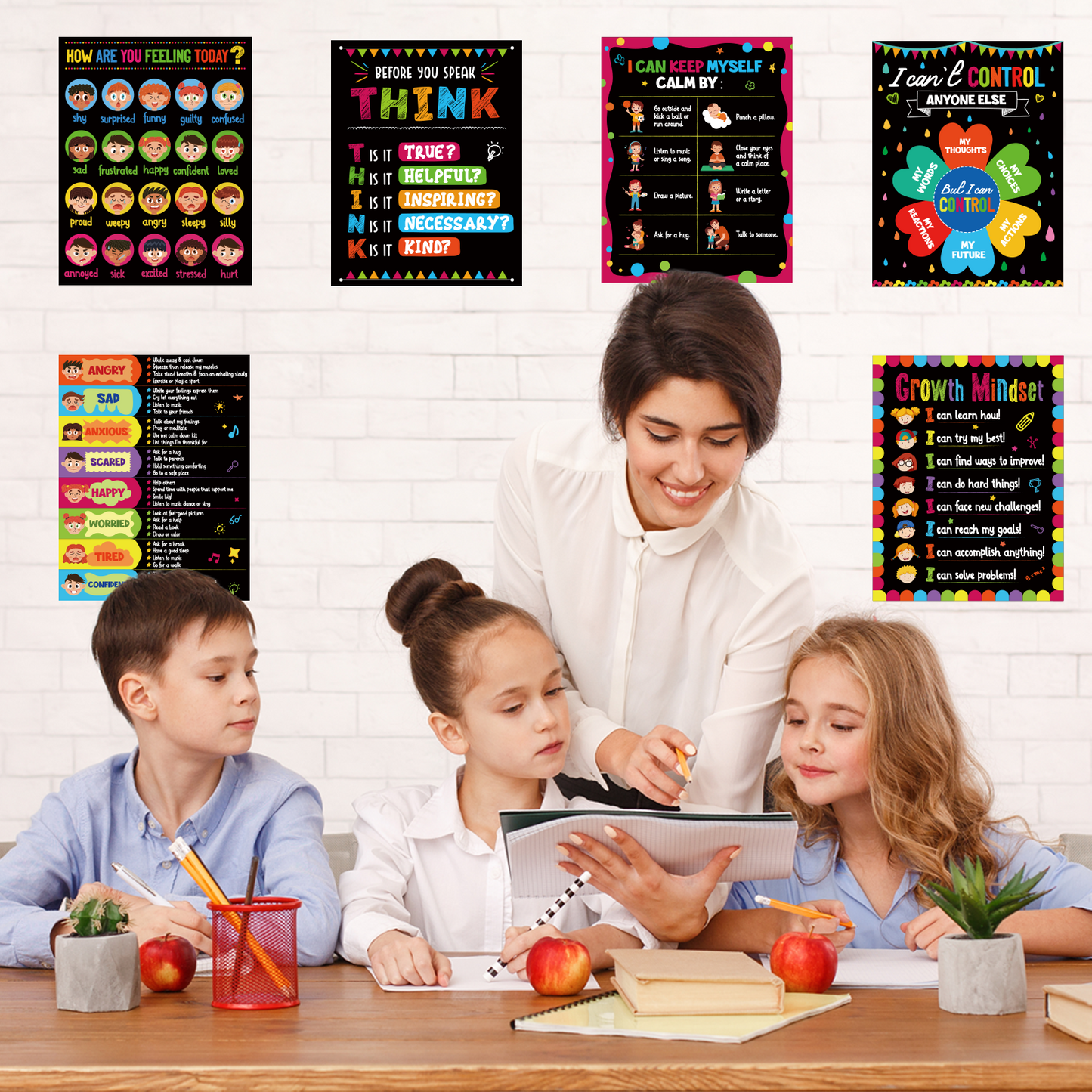 5 Pieces Feeling Management Poster Social Emotional Regulation Banner