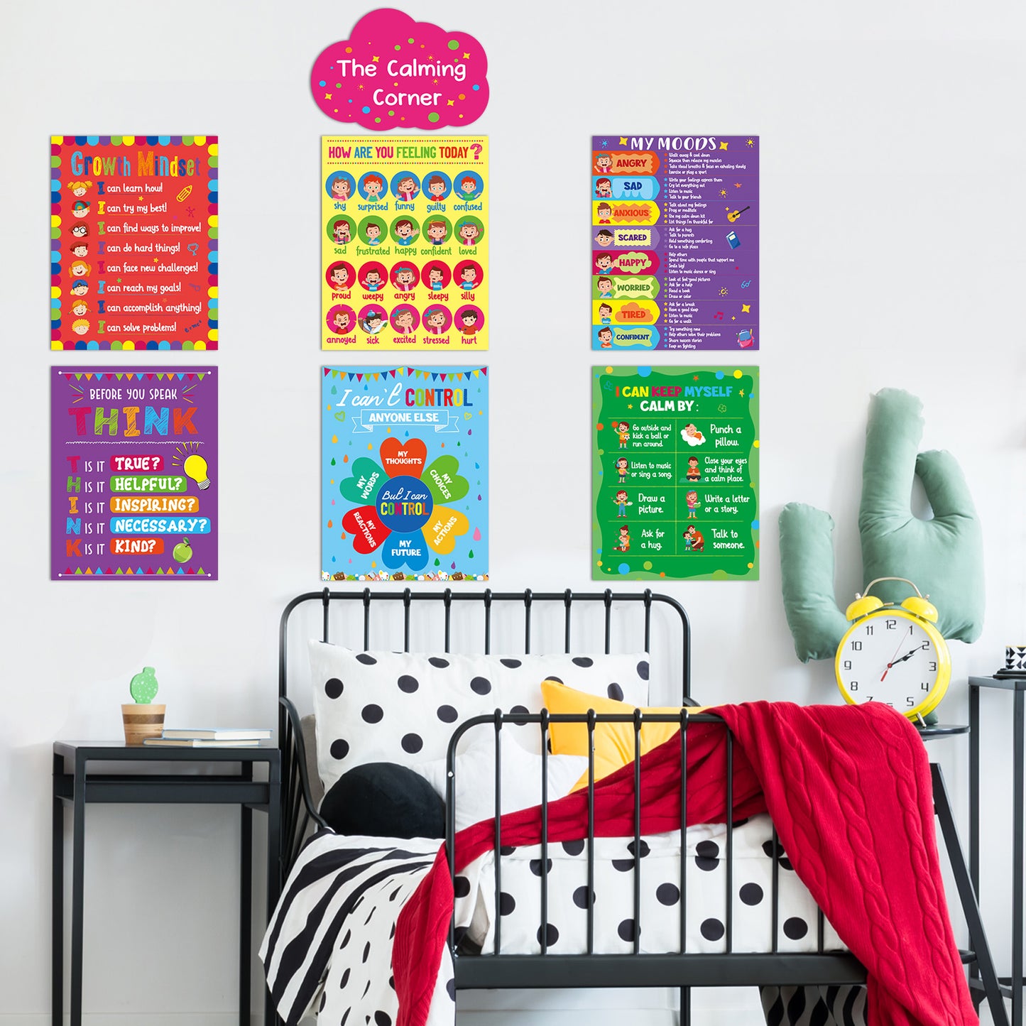 7 Pieces Feeling Management Posters Calm Down Corner Coping Skills Decorations