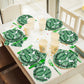96 Pieces Palm Leaf Tableware Set Paper Plates Napkins Forks for 24 Guests