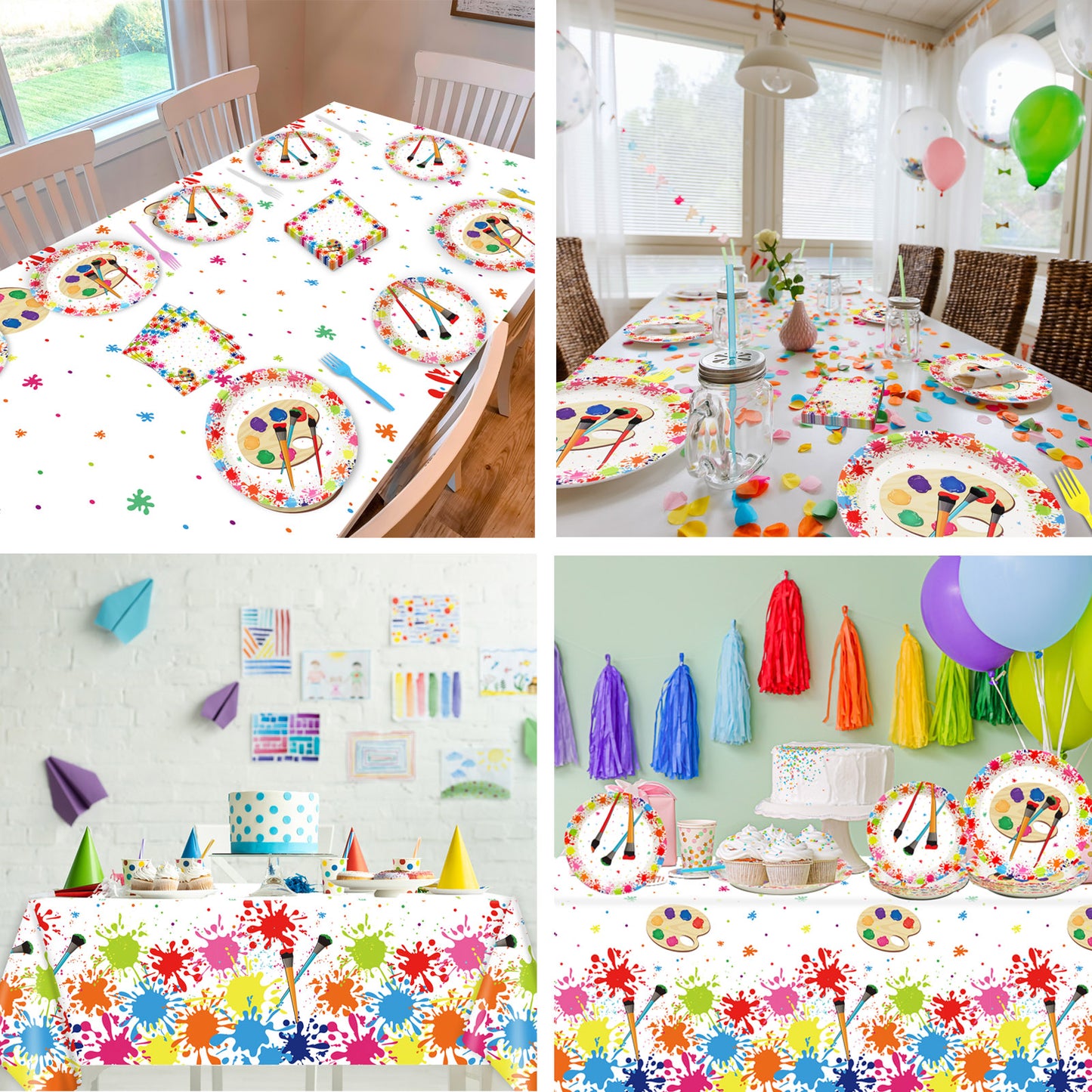 98 Pcs Art Paint Birthday Party Supplies for 24 Guests