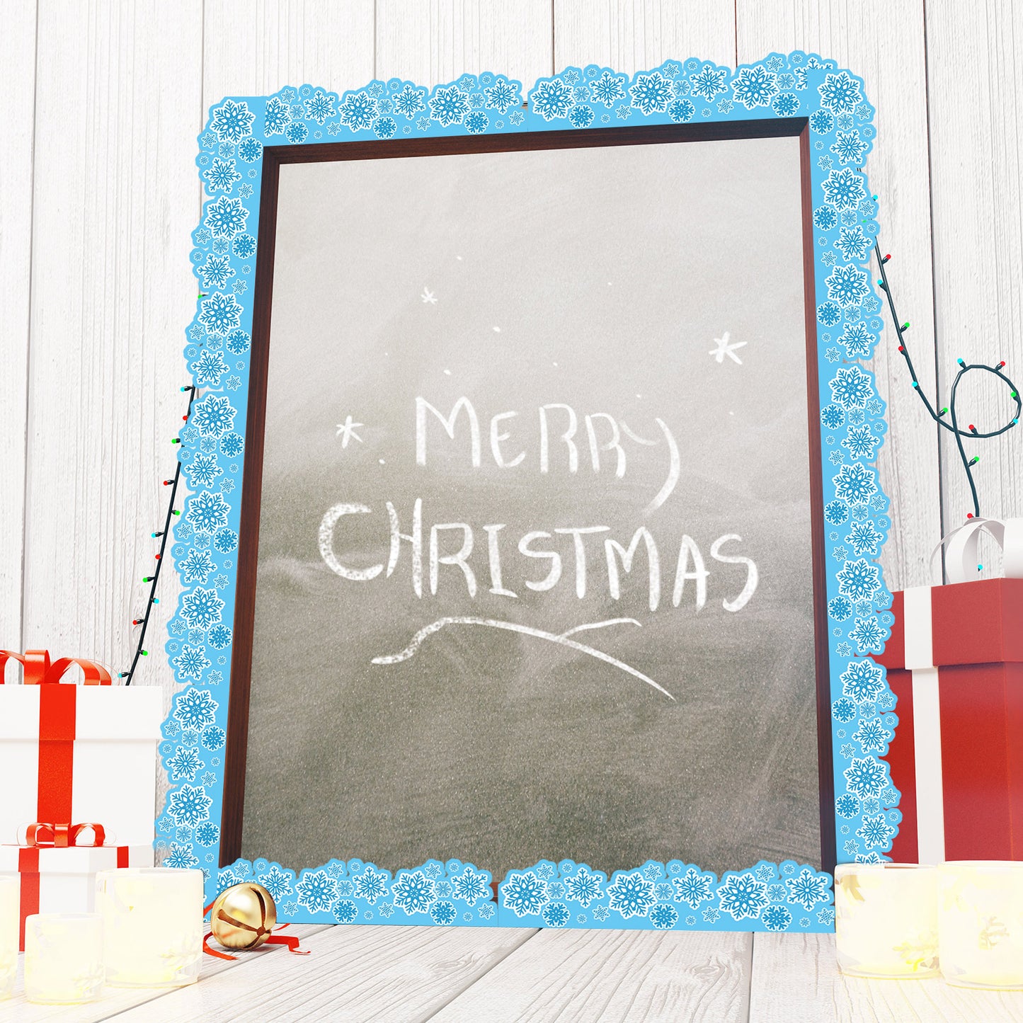 63ft Winter Christmas Bulletin Board Borders Snowflake Penguin Bulletin Board Decorations