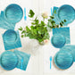 96 Pieces Ocean Sea Party Tableware Set Paper Plates Napkins Forks for 24 Guests