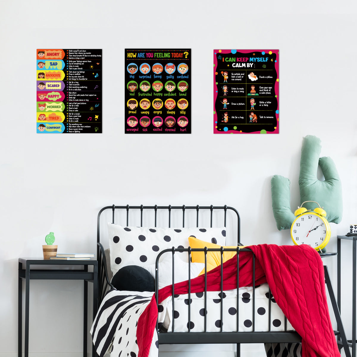 3 Pieces Feeling Management Posters Calm Down Corner Coping Skills Decorations