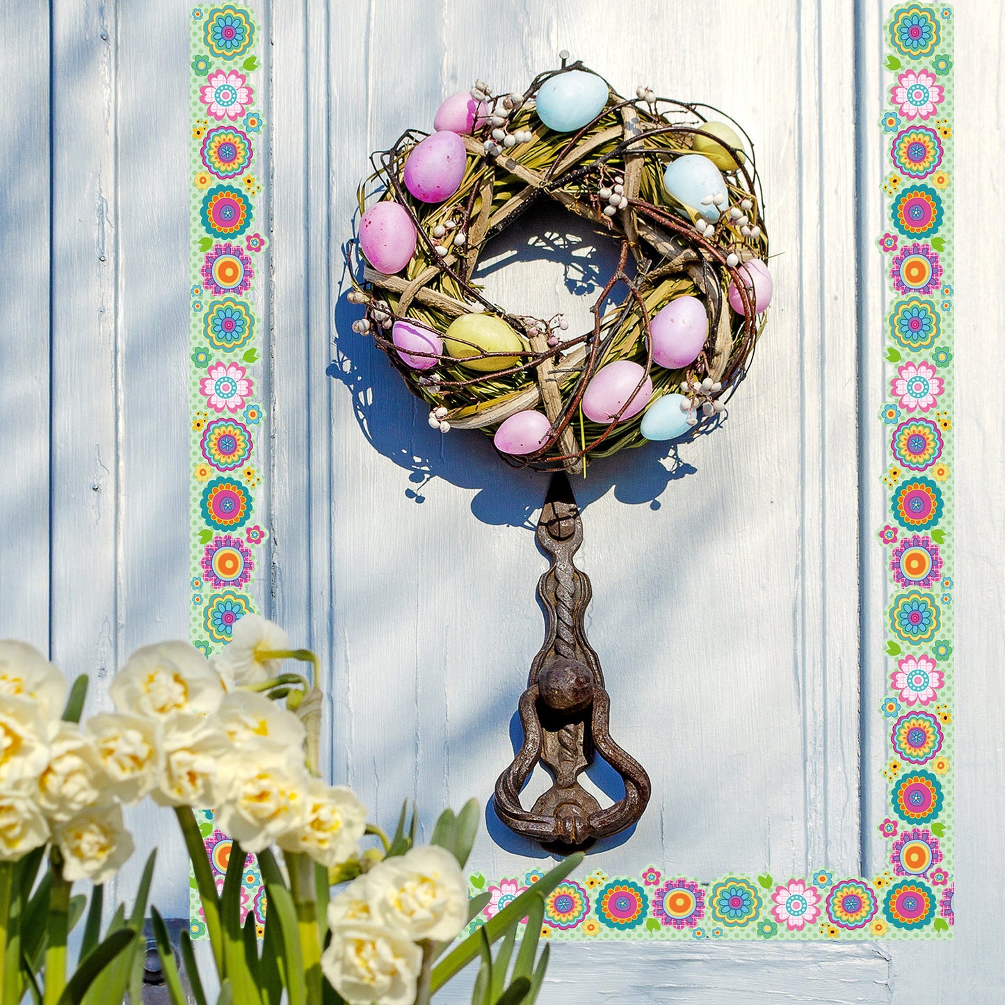 69ft Easter Bulletin Board Borders Easter Egg Spring Flowers Trim Border Paper
