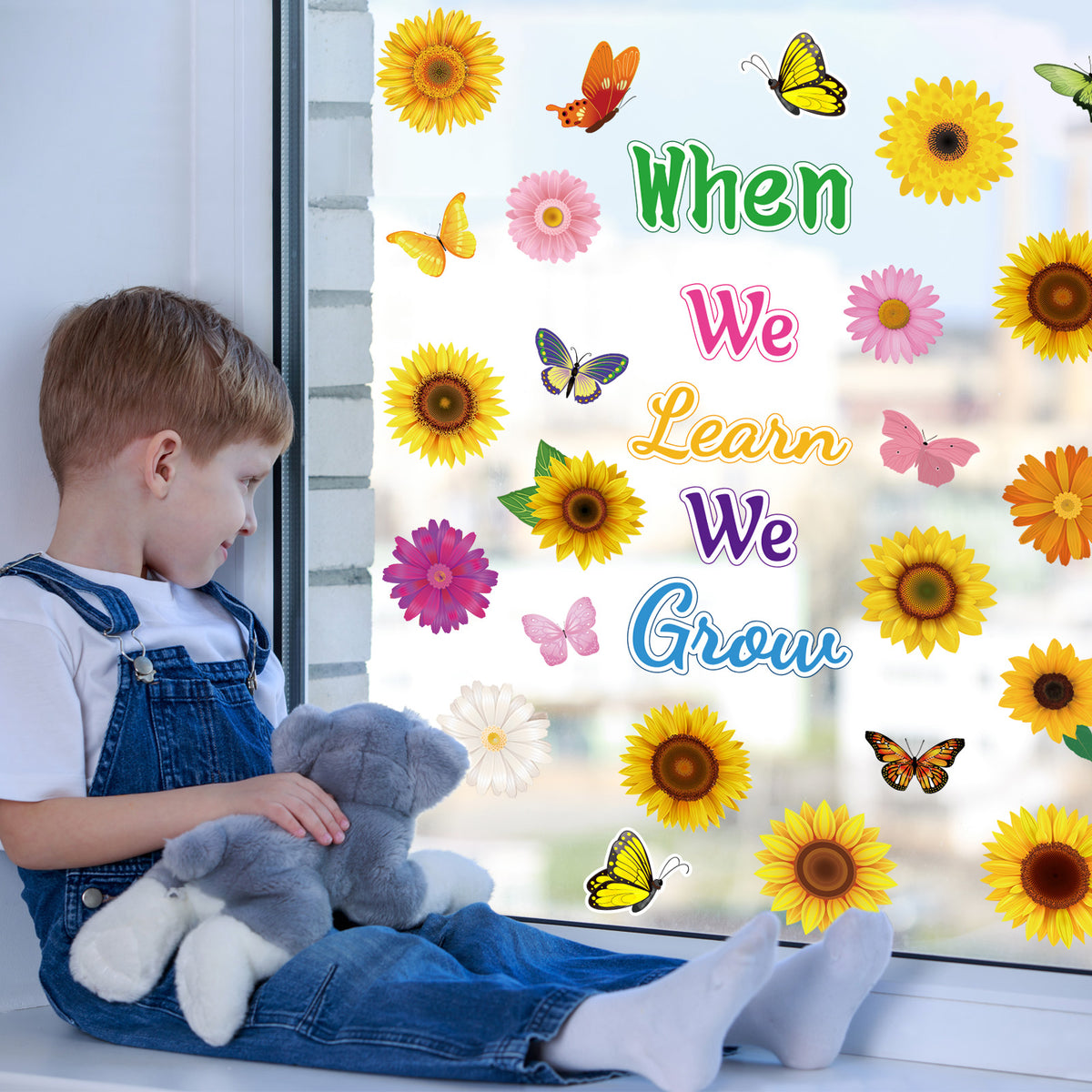 Summer Sunflower Cut-Outs Colorful Gerbera Daisy Flowers Classroom Decoration