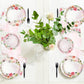 Floral Theme Party Supplies,Plates Napkins Forks Set of 96pcs
