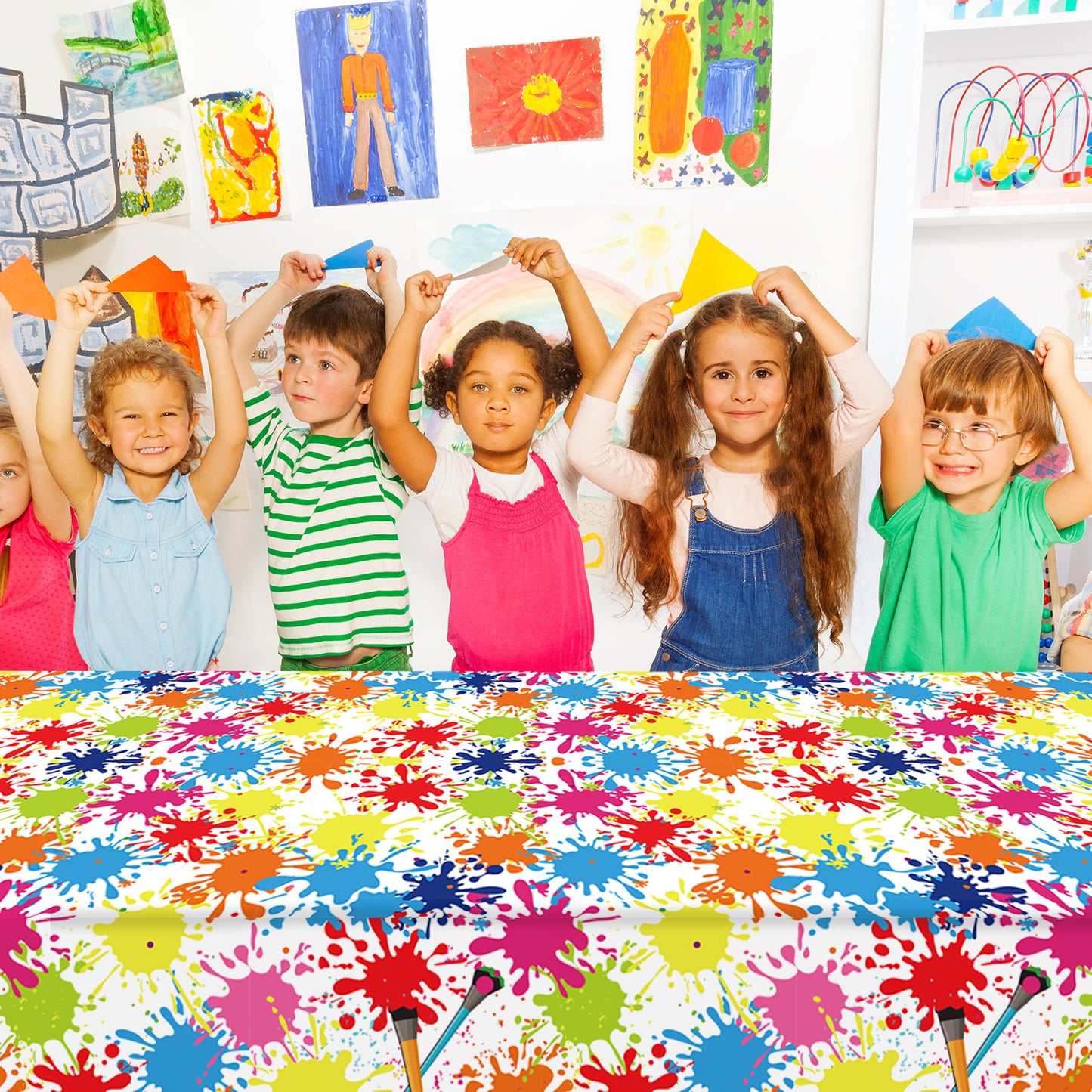 3 pcs of Art Party Tablecloth Decoration Supplies 54" x 108"