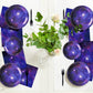 Galaxy Space Theme Party Supplies,Plates Napkins Forks Set of 96pcs