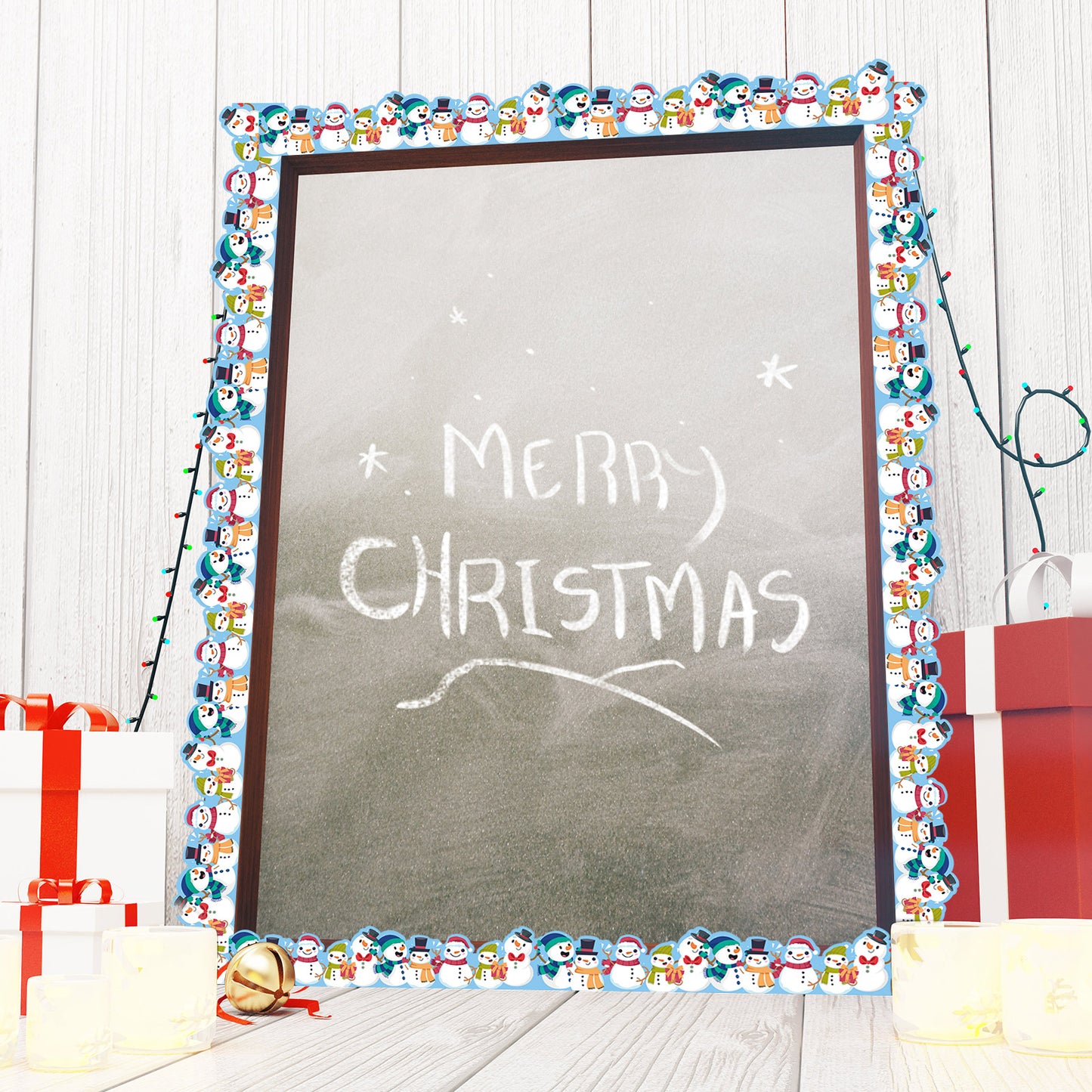 63ft Winter Christmas Bulletin Board Borders Snowman Glove Bulletin Board Decorations
