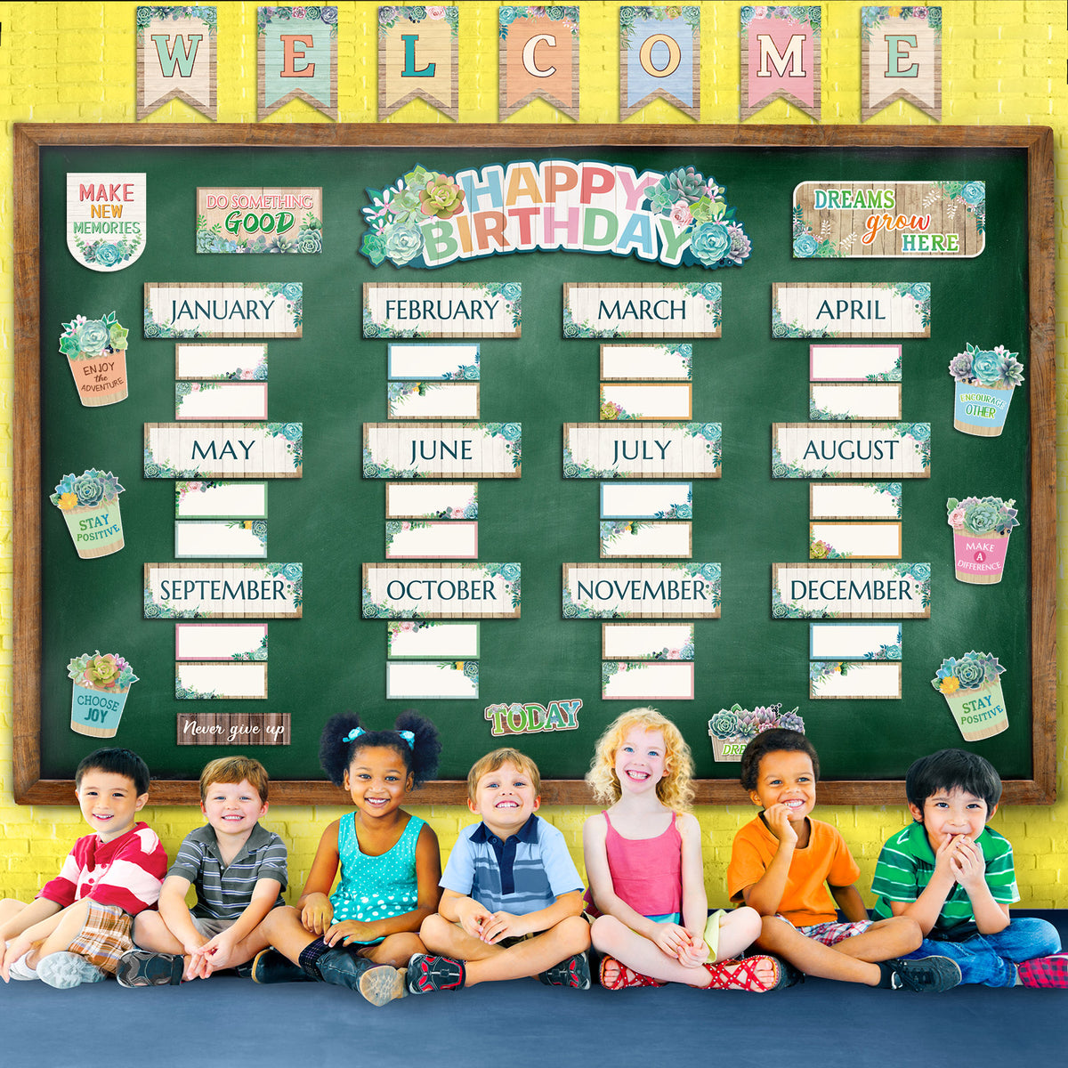 Succulents Classroom Decor Succulents Cutouts Potted Bulletin Board Decorations