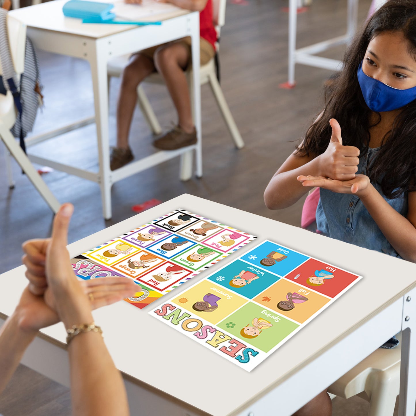 ASL Poster Sign Language Flash Cards American Sign Language Posters
