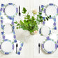Hydrangea Theme Party Supplies,Plates Napkins Forks Set of 96pcs