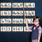 12 Pieces Alphabet Bulletin Board Strips Set Alphabet Line & Number Border Posters(Industrial Chic)