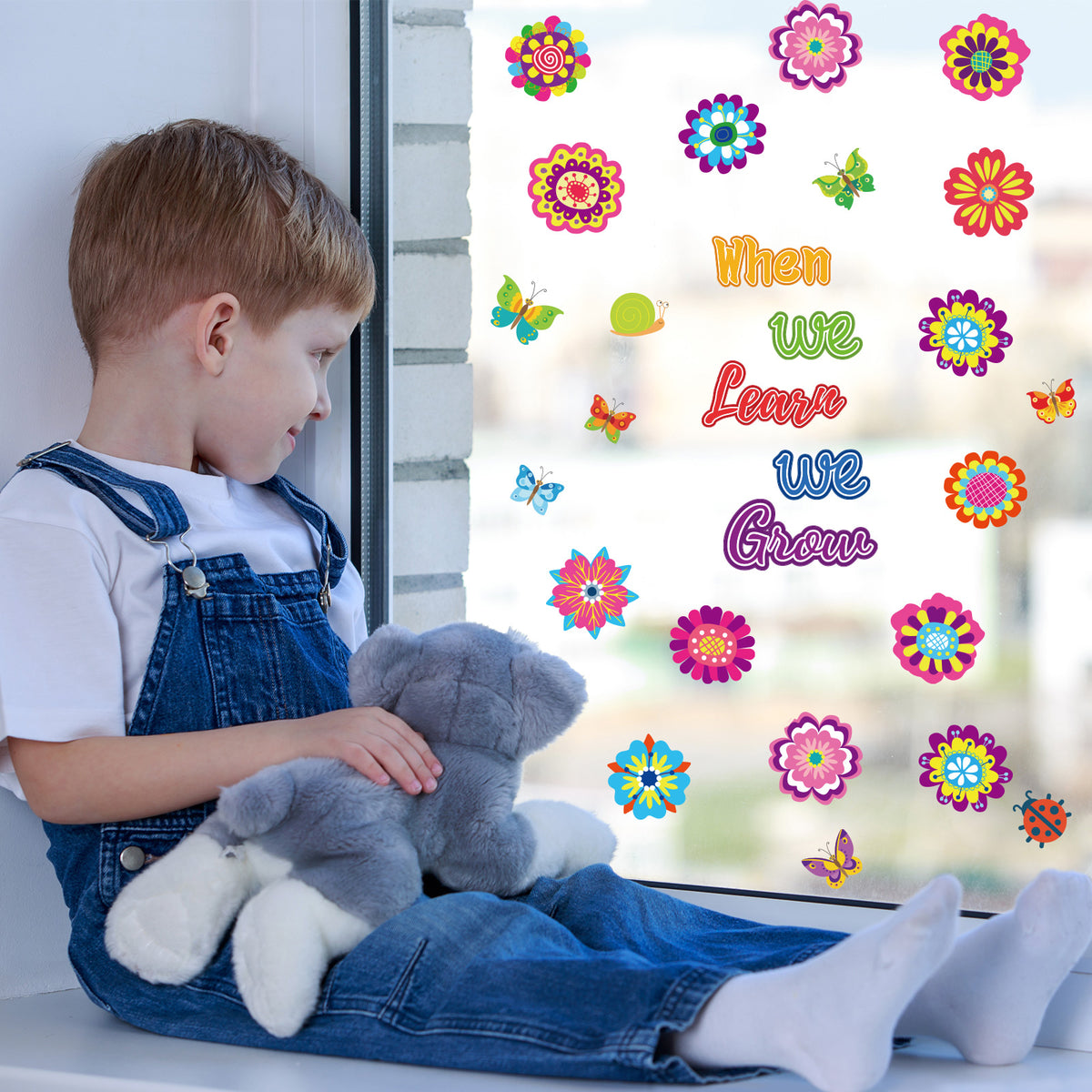 75 Pieces Flowers Cut-Outs Colorful Flowers Classroom Decoration