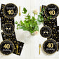40th Birthday Theme Party Supplies,Plates Napkins Forks Set of 96pcs