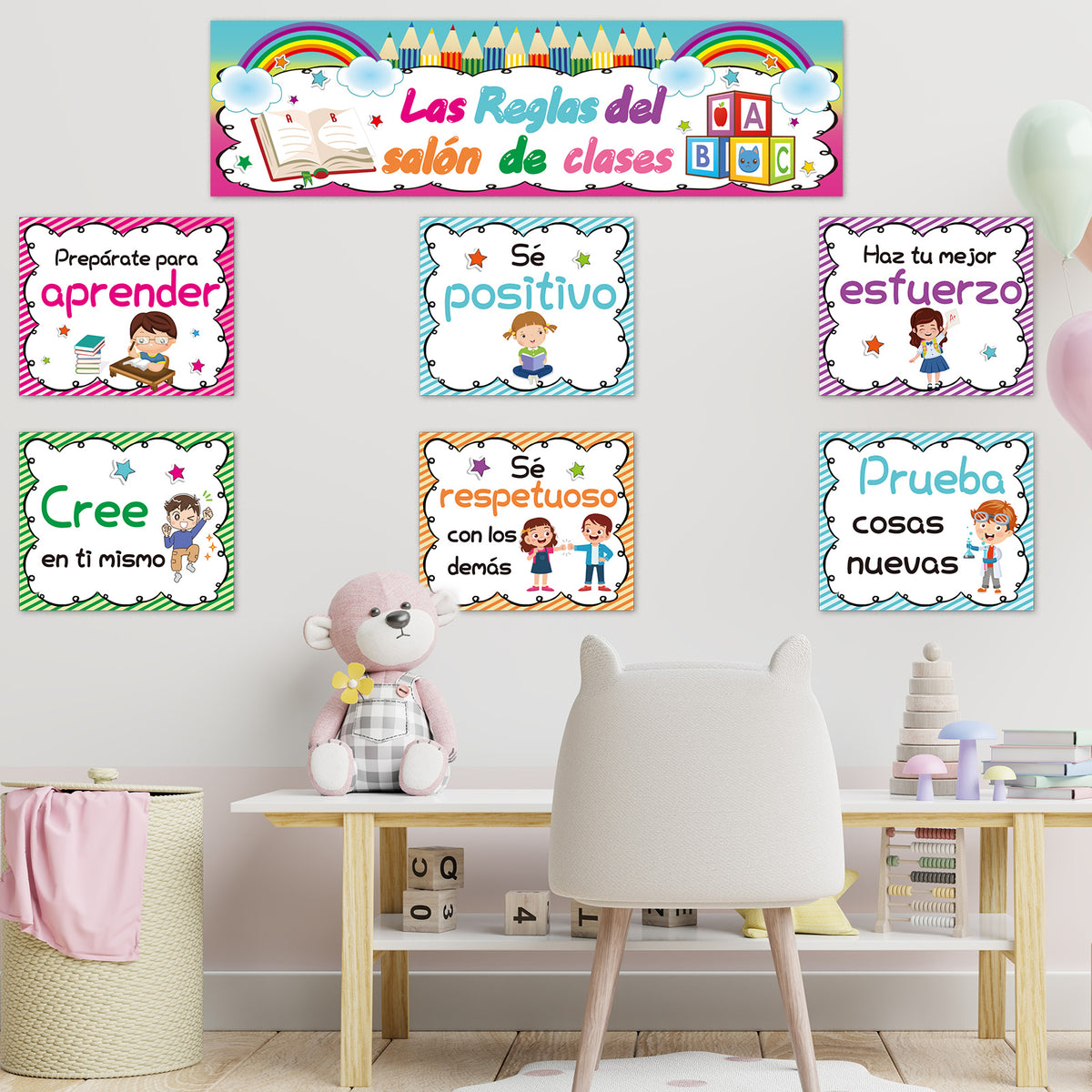 Spanish Classroom Rules Posters Bulletin Board Decorations