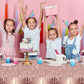 6 pcs Pink Rose Golden Birthday Party Tablecloths Supplies 54" x 108"