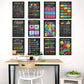 12 Pieces English Grammar Posters Educational Literary Wall Signs,16 x 11 Inch