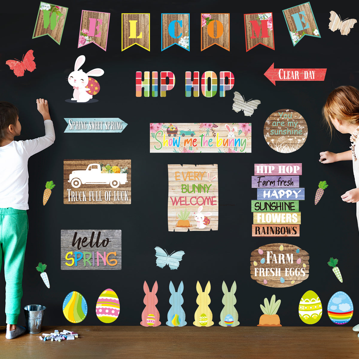 40 Pieces Spring Bulletin Board Decorations Set