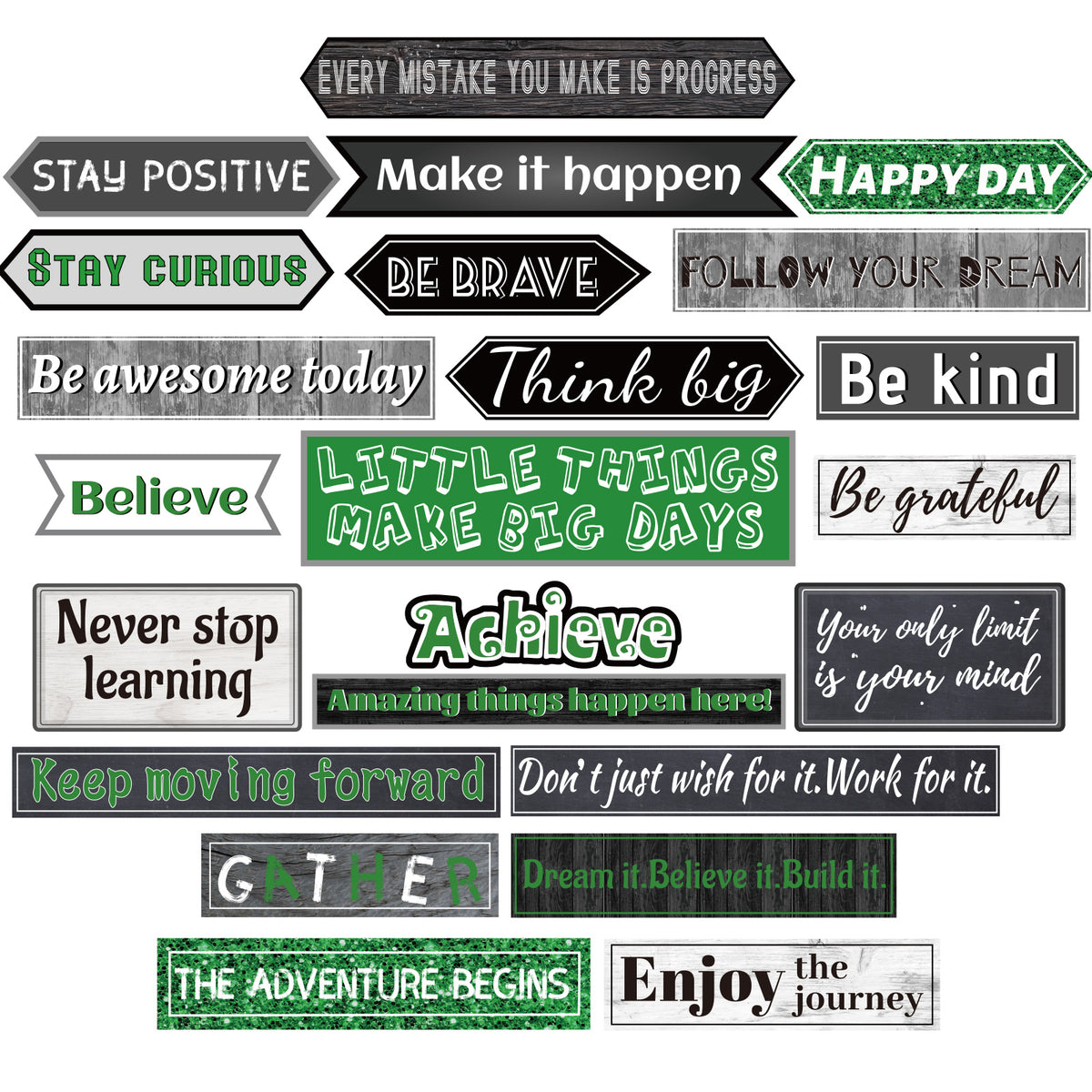 23 Pieces Inspirational Bulletin Board Decorations Simply Boho Motivational Banners