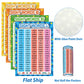 12 Pieces Educational Posters Sight Words and Word Families Posters