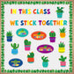 45pcs Cactus Classroom Bulletin Board Decoration Set