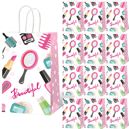 12 Pcs Spa Makeup Birthday Party Gift Bags Supplies