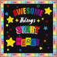 Awesome Things Start Here Classroom Bulletin Board Decoration Set - 152 Pieces