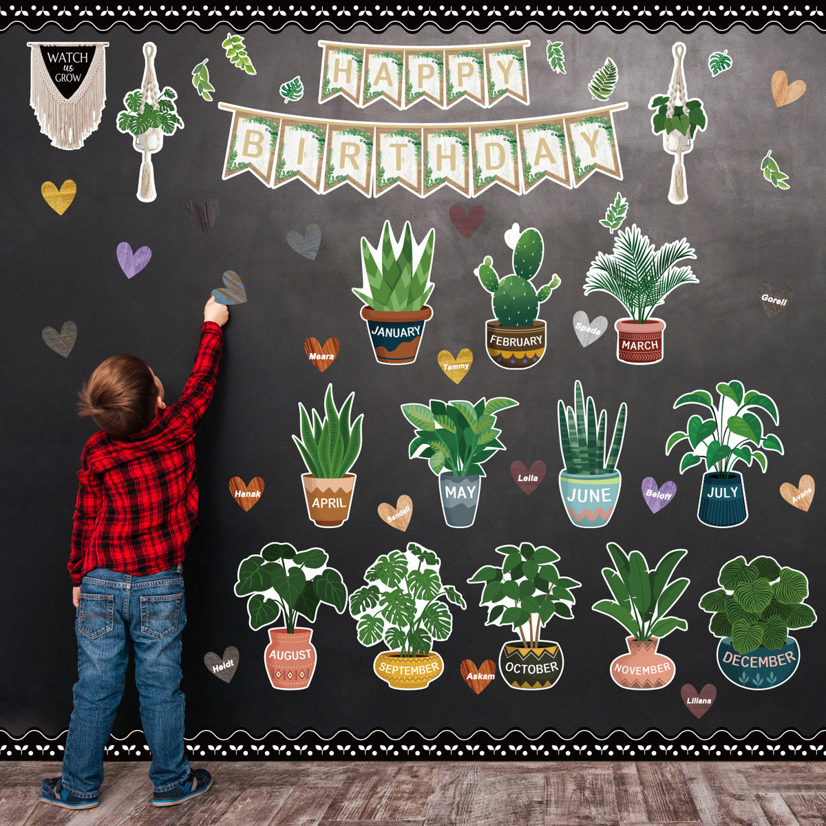 78 Pieces Happy Birthday Bulletin Board Set Simply Boho Birthday Wall Decoration