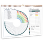 Green Habit Tracker Calendar Goal Planner with Spiral Binding - 12+2 Month