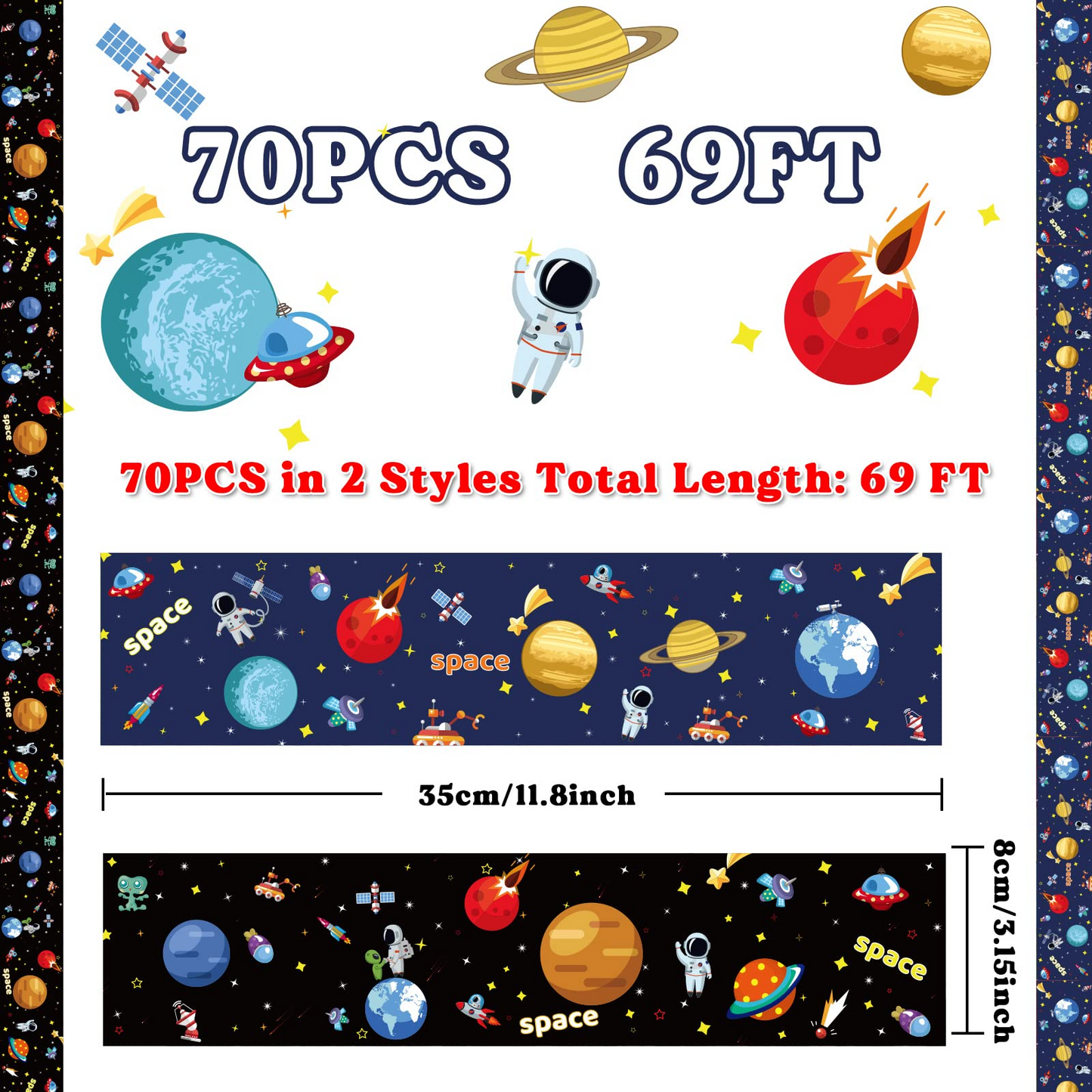 69ft Outer Space Bulletin Board Borders Galaxy Bulletin Board Decorations