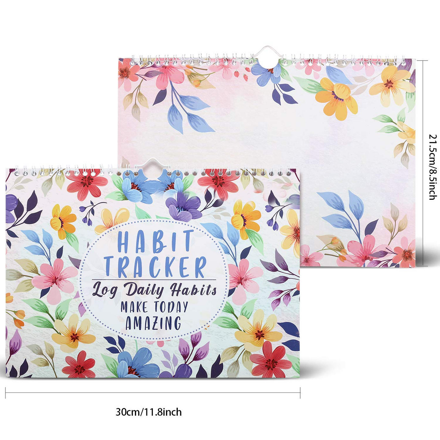 Motivational Habit Tracker Calendar Goal Planner with Spiral Binding - 24+2 Month