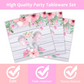 96 Pcs Girl Elephant Party Tableware Supplies for 24 Guests