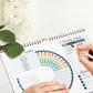 Green Habit Tracker Calendar Goal Planner with Spiral Binding - 12+2 Month