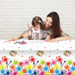 Set of 6 Art Paint Tablecloth Party Supplies 108 x 51 inch